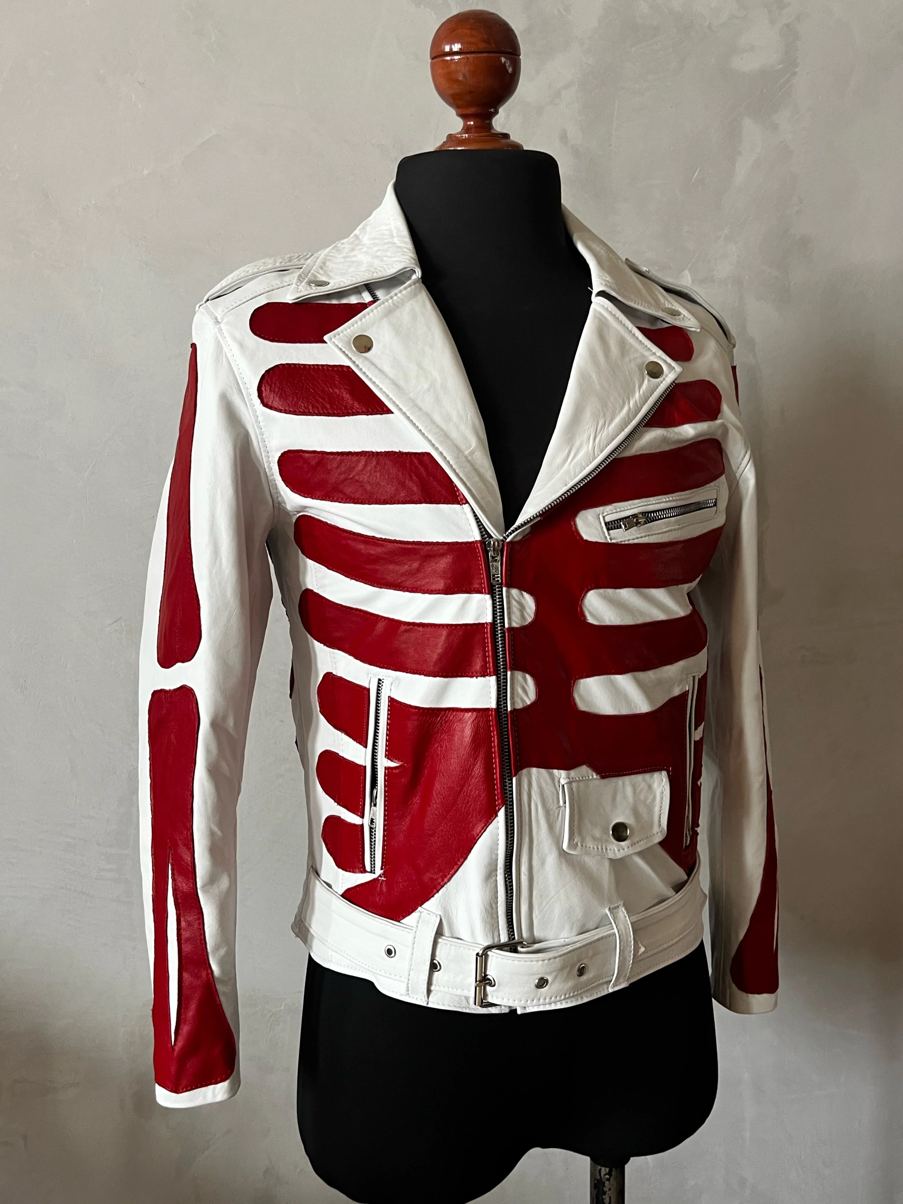 Biker no.1 Axl bones white & red - Image 2