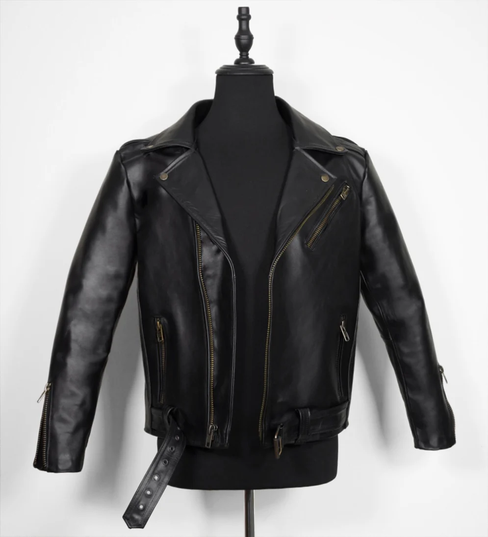 Biker no.1 cuero negro y bronce