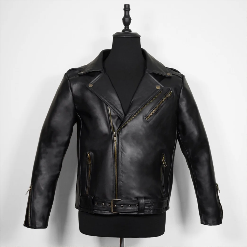 Biker no.1 cuero negro y bronce - Image 2