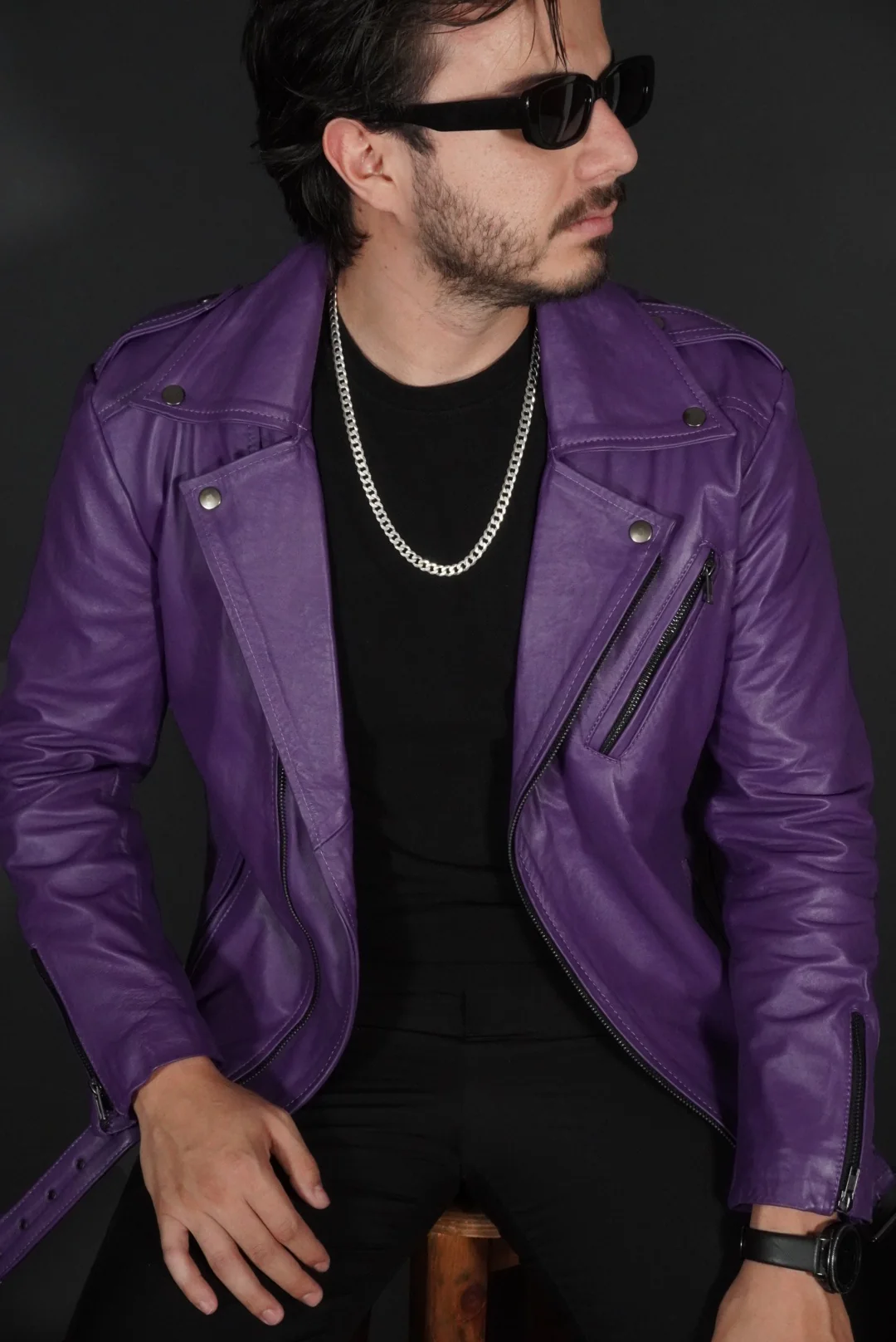 Biker no.1 deep purple - Image 4