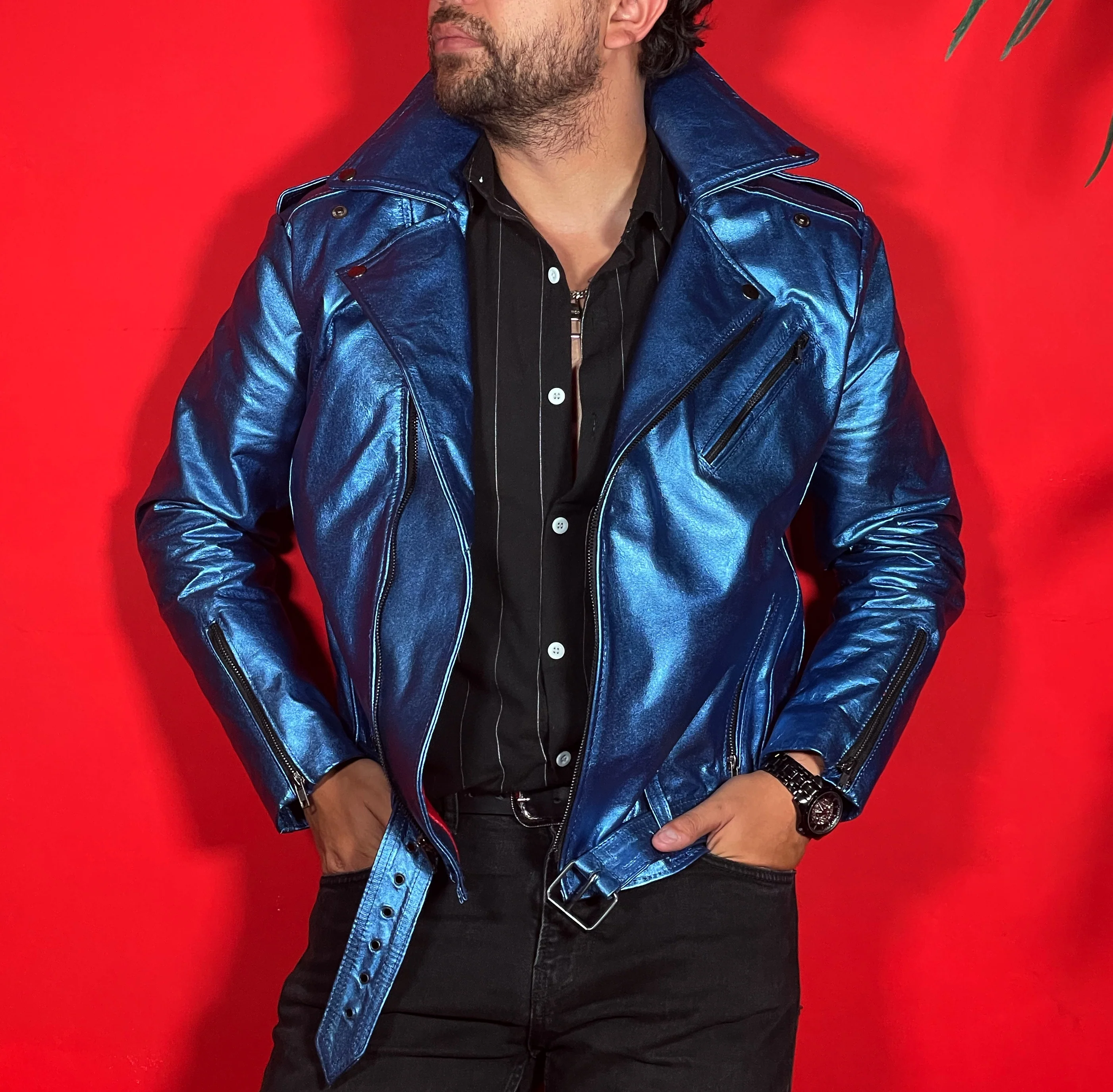 BIKER NO.1 METALLIC BLUE - Image 4