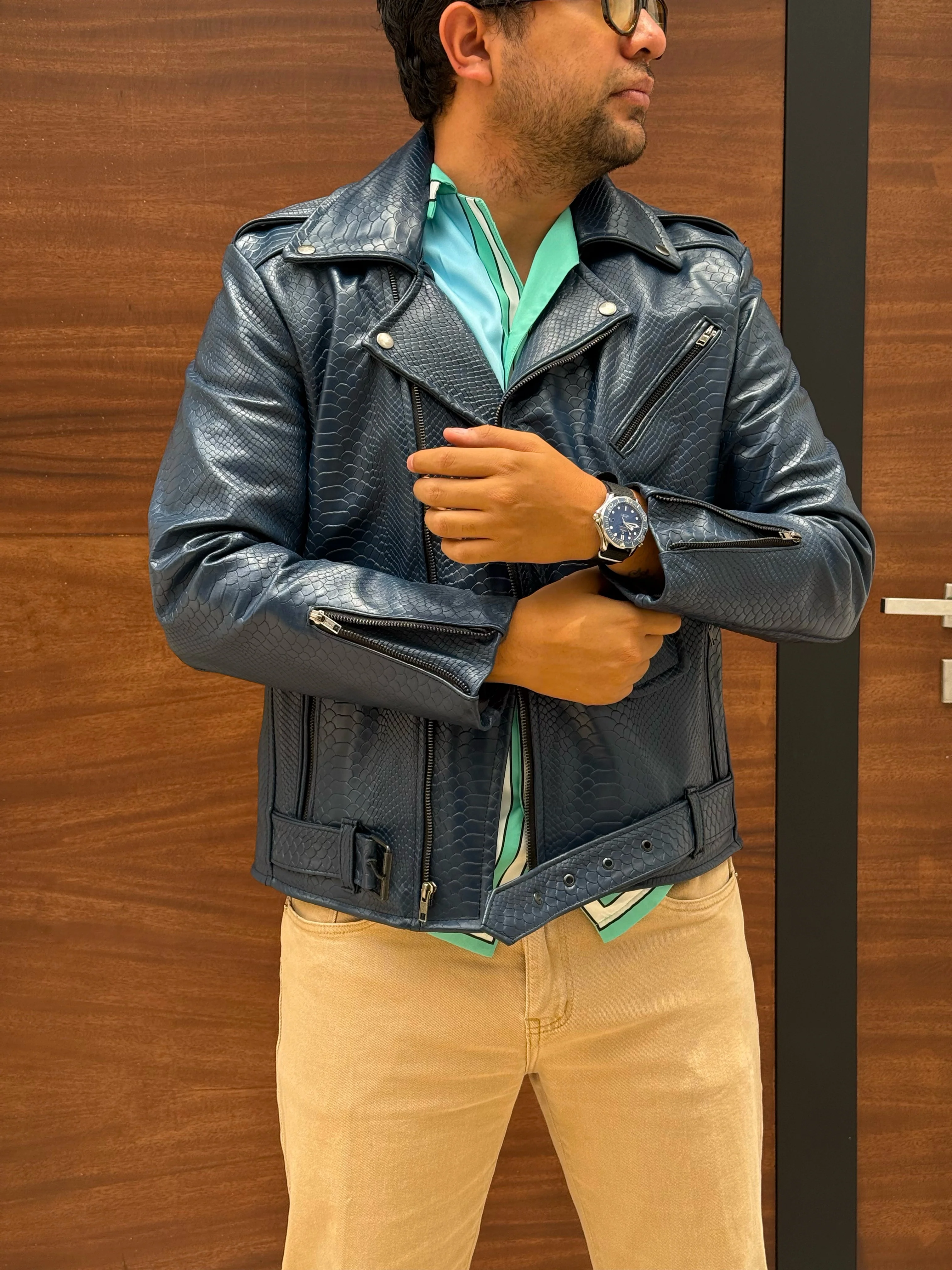 Biker no.1 snake blue - Image 7