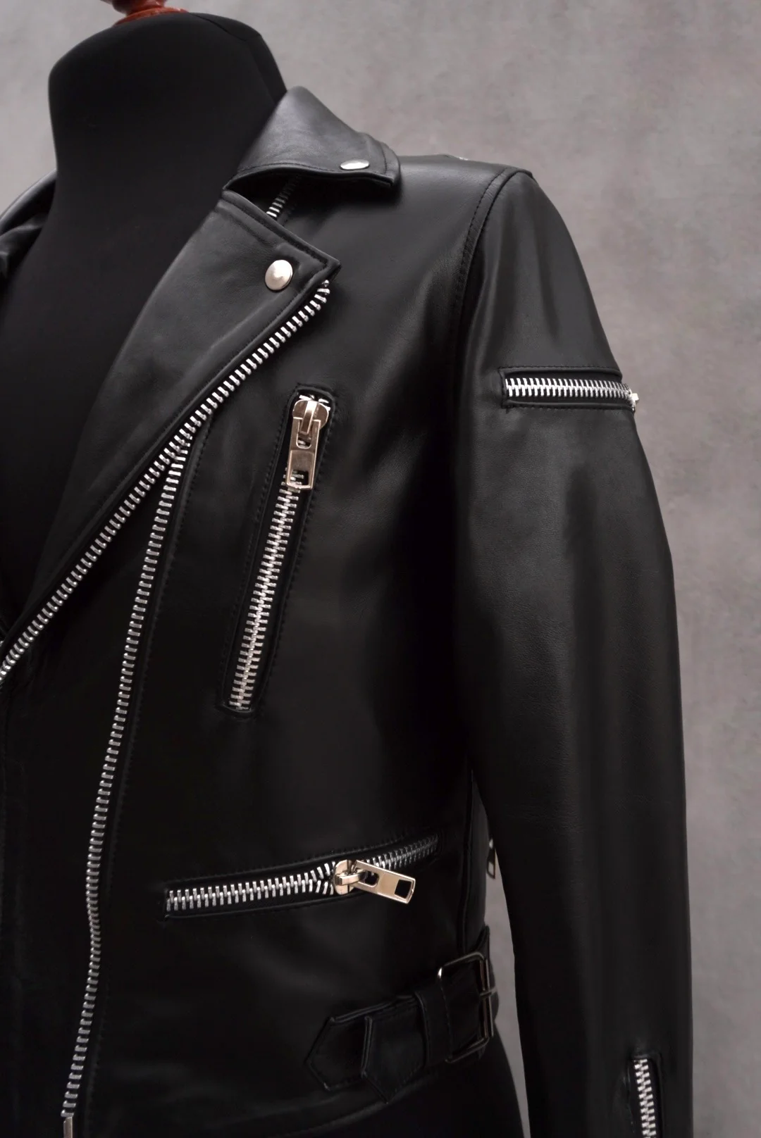 Biker no.12 wide zippers black - Image 3