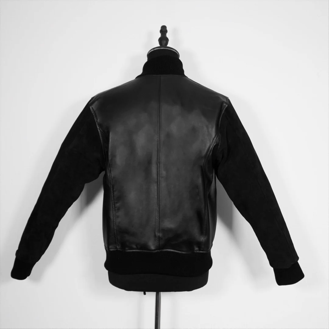 Bomber negro gamuza y napa - Image 4
