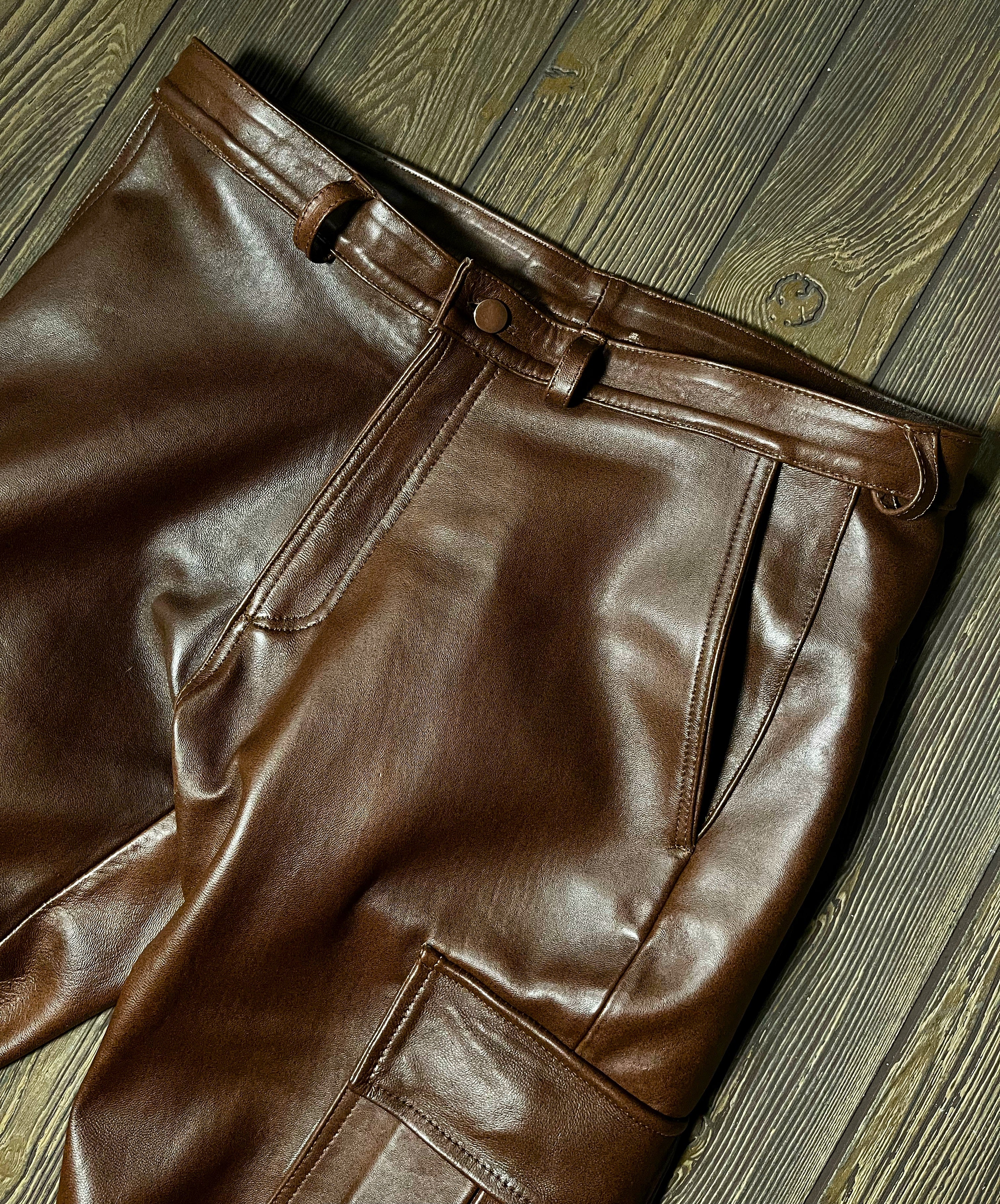 Cargo caramelo leather pants - Image 8